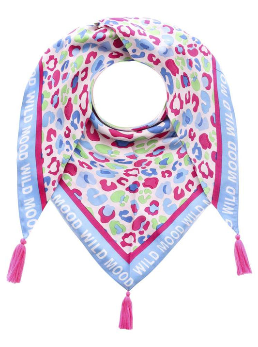 💕 Zwillingsherz Dreieckstuch "Regenbogen Leo" Bambus Multi Blau