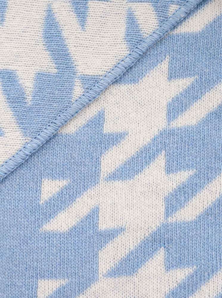 💕 Zwillingsherz Dreieckstuch "Basic Winter" Wolle Kaschmir Blau