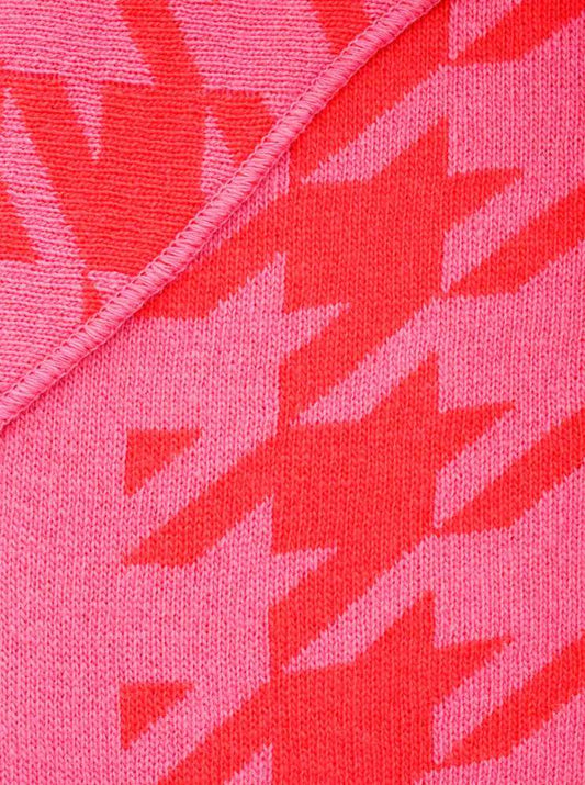 💕 Zwillingsherz Dreieckstuch "Basic Winter" Wolle Kaschmir Pink Rot