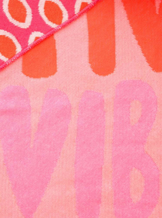 💕 Zwillingsherz Dreieckstuch "Be Positive ZH" Baumwolle Pink Orange