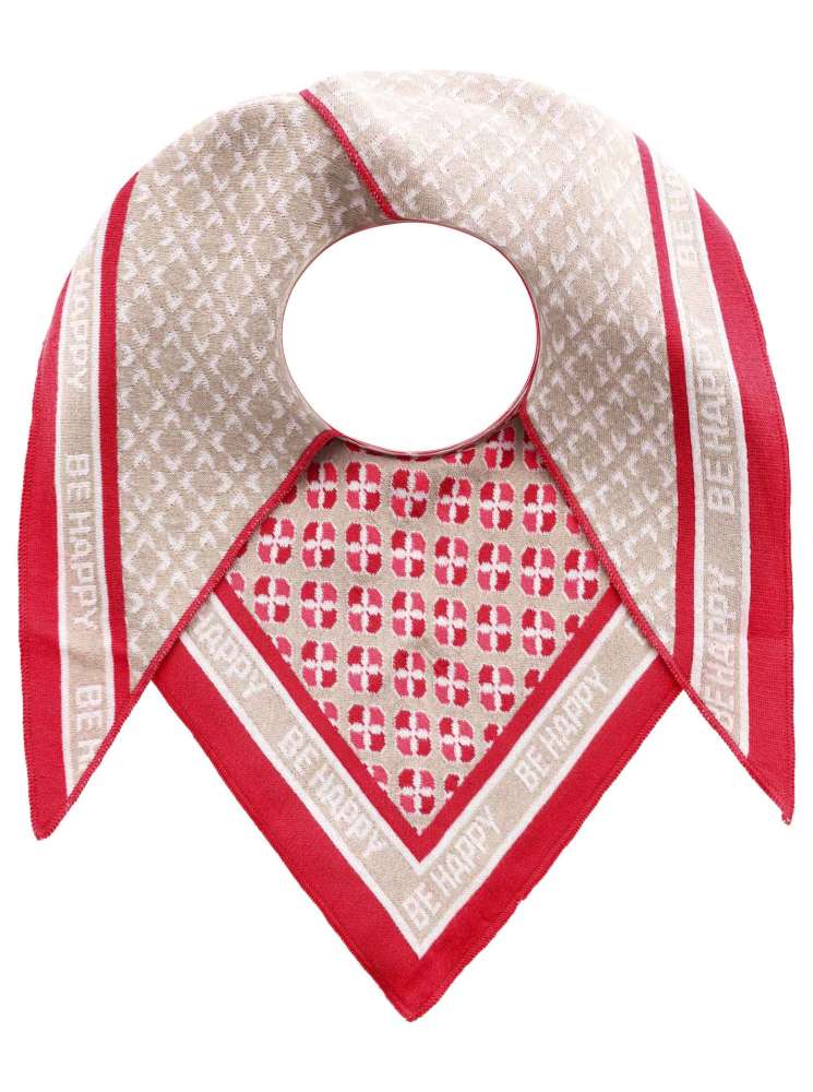 💕 Zwillingsherz Dreieckstuch "Dreierlei Be happy" Baumwolle Rot