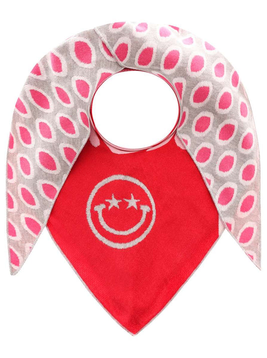 💕 Zwillingsherz Dreieckstuch "Be Positive ZH" Baumwolle Rot Pink Rosa