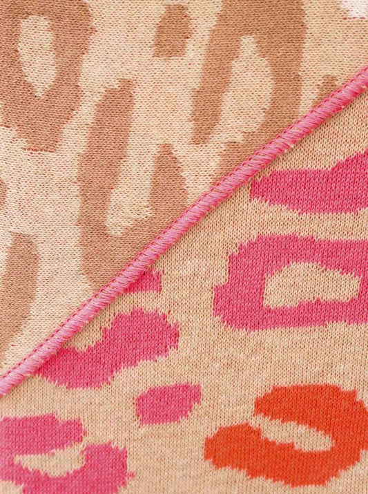 💕 Zwillingsherz Dreieckstuch "Buntes Leo" Baumwolle Beige