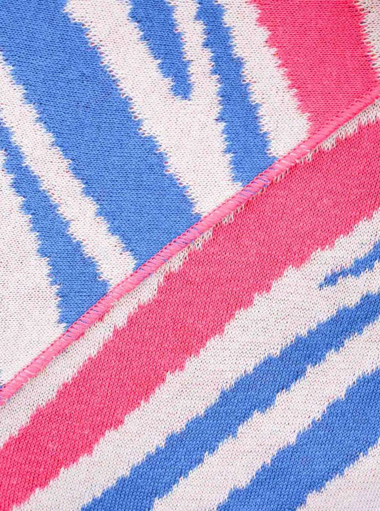 💕 Zwillingsherz Dreieckstuch "Buntes Zebra" Baumwolle Bunt