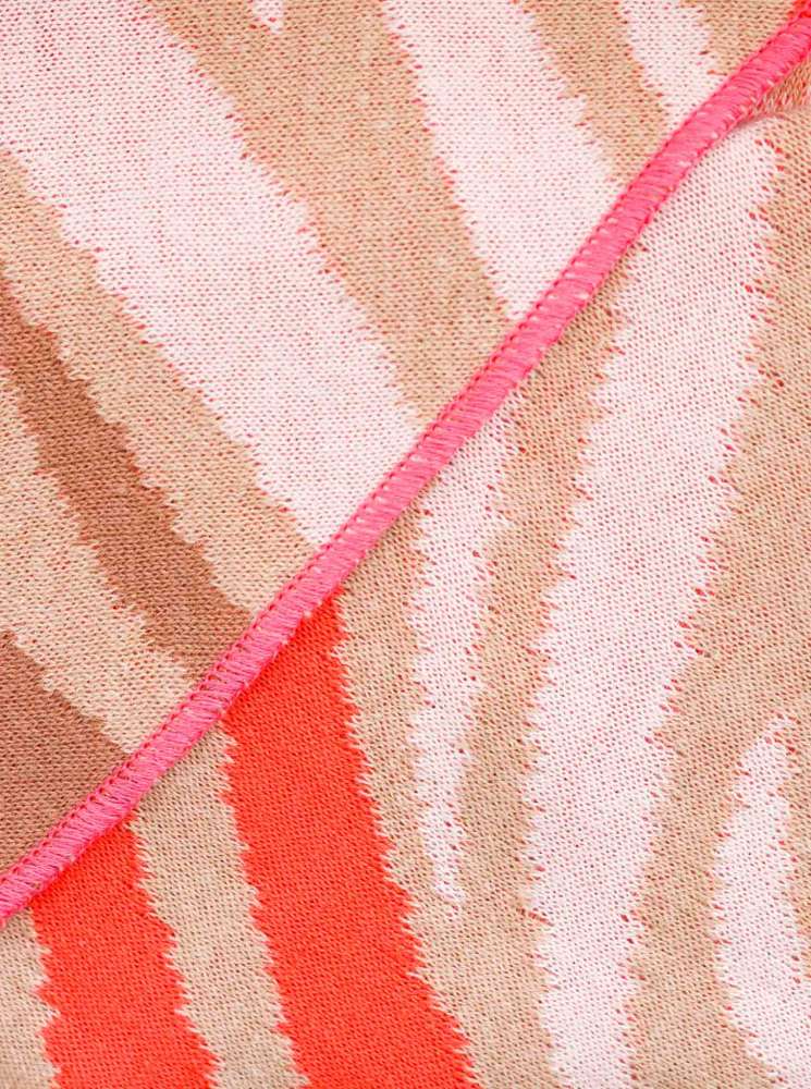 💕 Zwillingsherz Dreieckstuch "Buntes Zebra" Baumwolle Beige