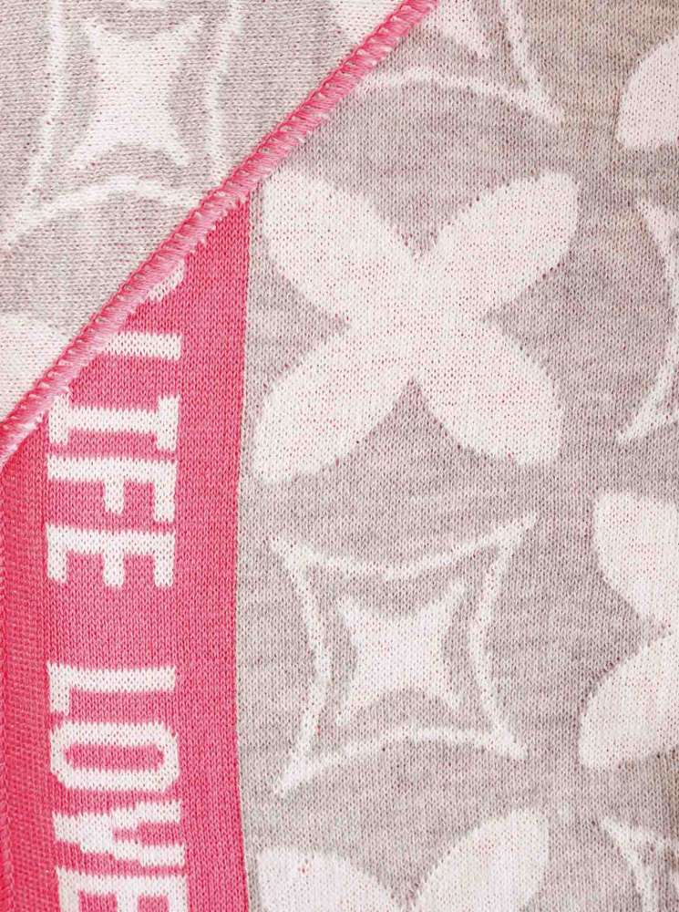 💕 Zwillingsherz Dreieckstuch "ClassyZH" Baumwolle Grau Pink