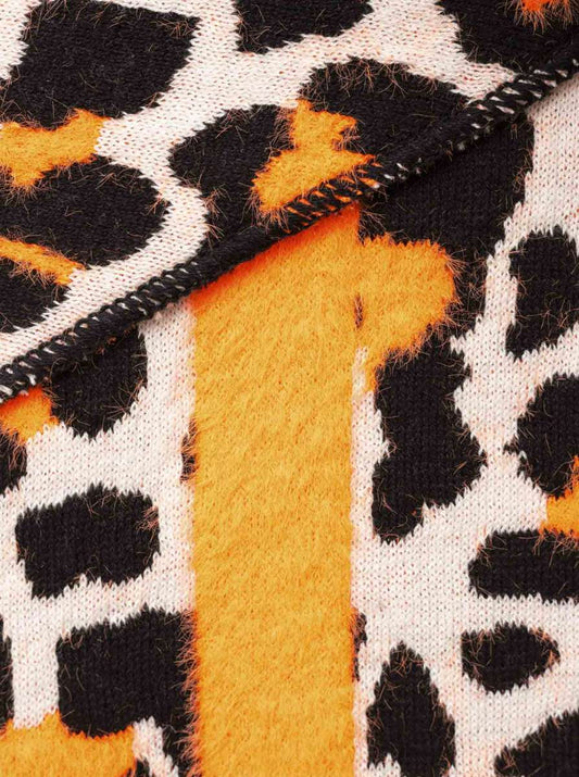 💕 Zwillingsherz Dreieckstuch "Neon Leo" Baumwolle Schwarz Orange