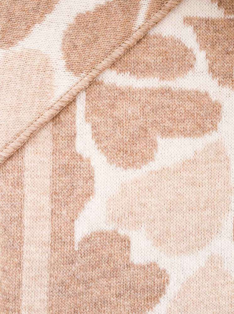 💕 Zwillingsherz Dreieckstuch "Freches Herz" Wolle Kaschmir Beige