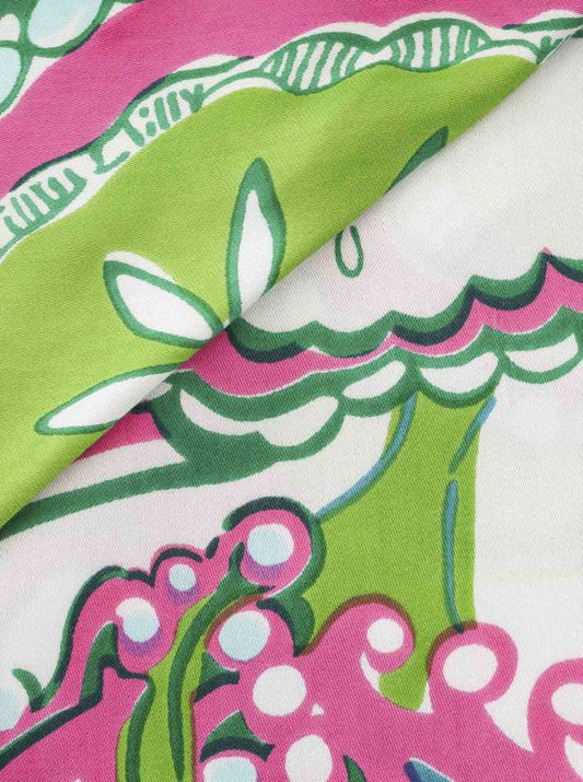 💕 Zwillingsherz Dreieckstuch "Gemalter Paisley" Bambus nachhaltig organic Grün Pink