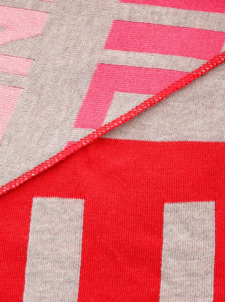💕 Zwillingsherz Dreieckstuch "Große Freude" Baumwolle Grau Rot Pink