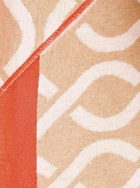 💕 Zwillingsherz Dreieckstuch "Große Ketten" Baumwolle Beige