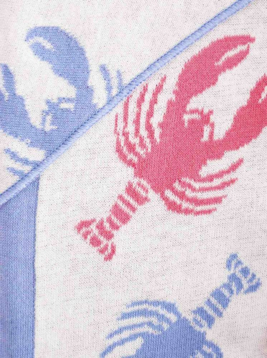 💕 Zwillingsherz Dreieckstuch "Happy Hummer" Baumwolle Blau Pink