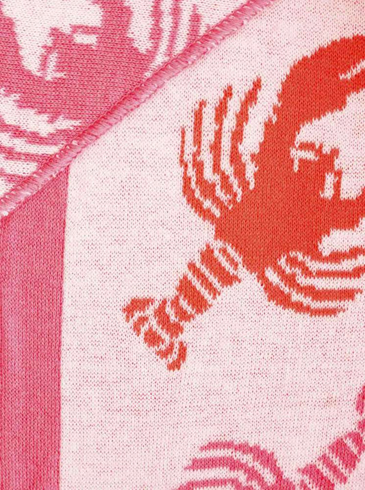 💕 Zwillingsherz Dreieckstuch "Happy Hummer" Baumwolle Pink Orange