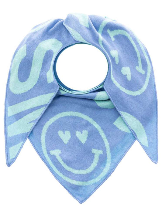 💕 Zwillingsherz Dreieckstuch "Happy Smile" Baumwolle Türkis