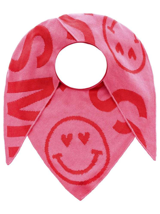 💕 Zwillingsherz Dreieckstuch "Happy Smile" Baumwolle Pink Koralle