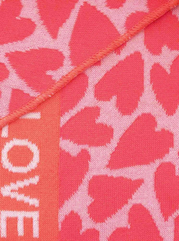 💕 Zwillingsherz Dreieckstuch "Harmony Love" Baumwolle Pink Orange
