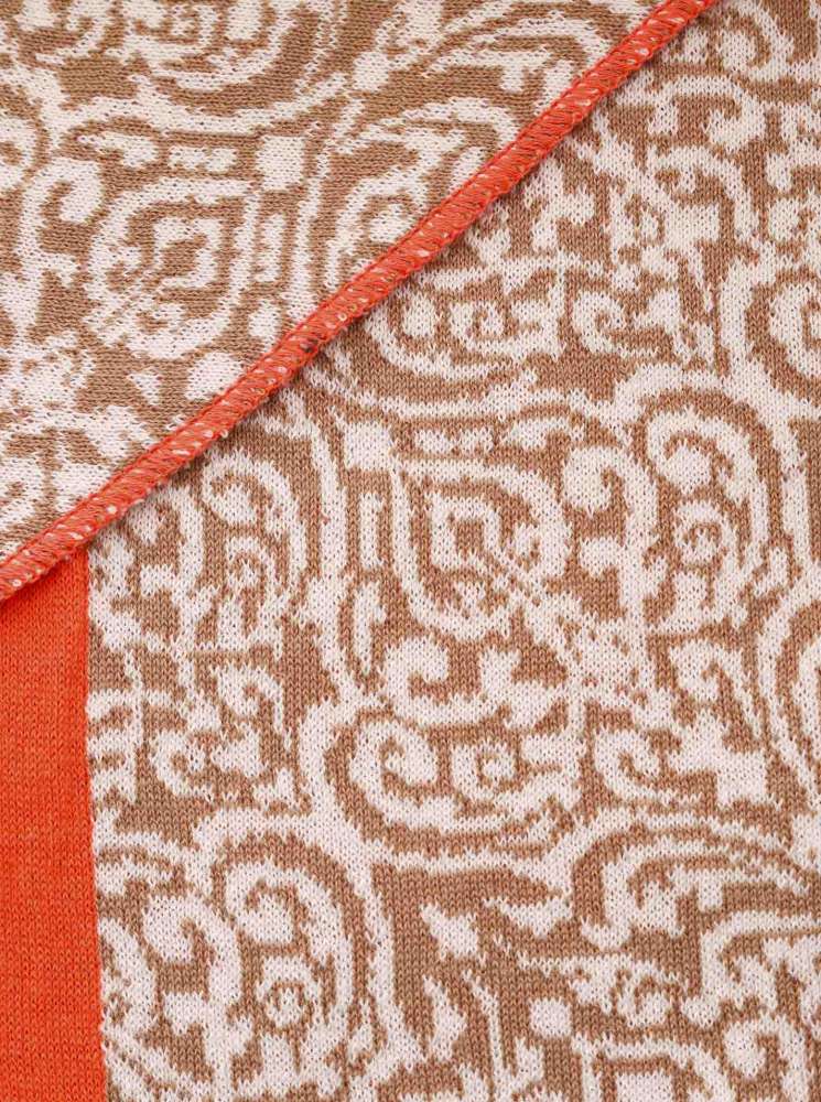 💕 Zwillingsherz Dreieckstuch "Kleine Ornamente" Baumwolle Beige Orange