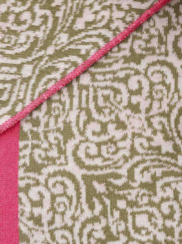 💕 Zwillingsherz Dreieckstuch "Kleine Ornamente" Baumwolle Grün Pink