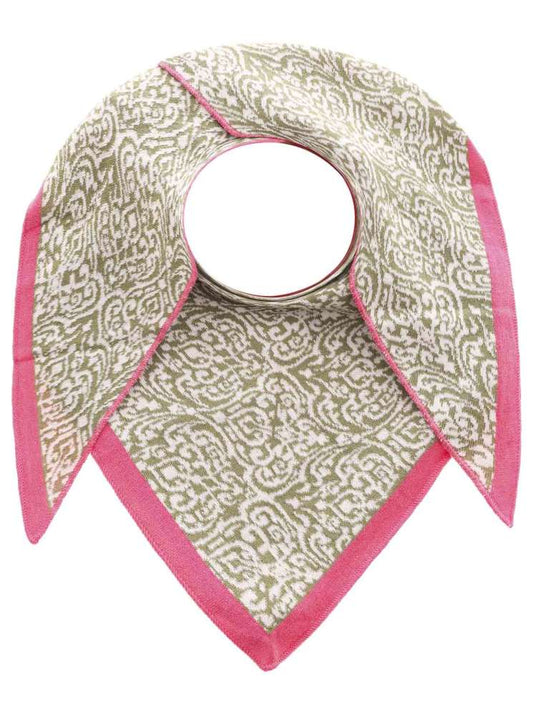 💕 Zwillingsherz Dreieckstuch "Kleine Ornamente" Baumwolle Grün Pink