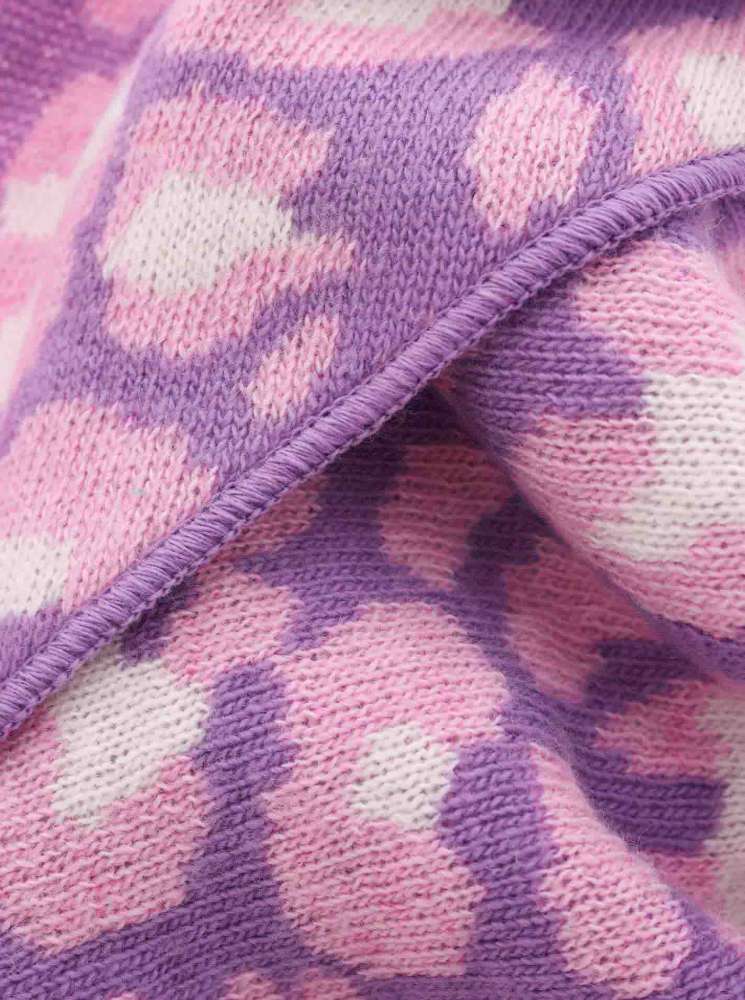 💕 Zwillingsherz Dreieckstuch "Lacey" Wolle Kaschmir Flieder Pink