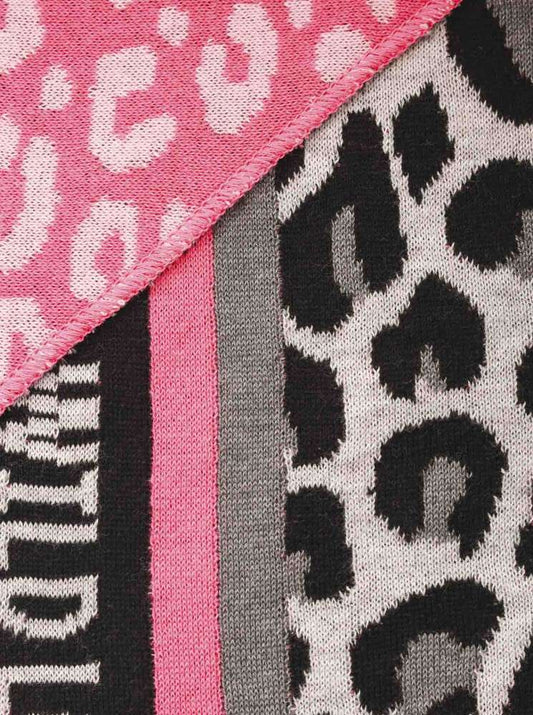 💕 Zwillingsherz Dreieckstuch "Leo 2 farbig" Baumwolle Grau Pink