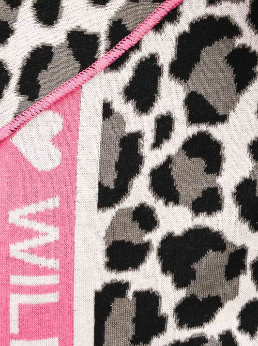 💕 Zwillingsherz Dreieckstuch "Leo Stern" Baumwolle Grau Pink