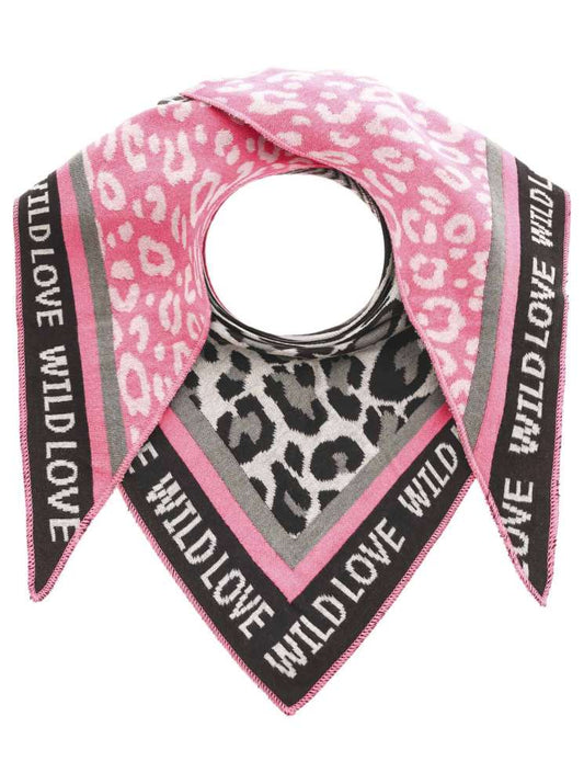 💕 Zwillingsherz Dreieckstuch "Leo 2 farbig" Baumwolle Grau Pink