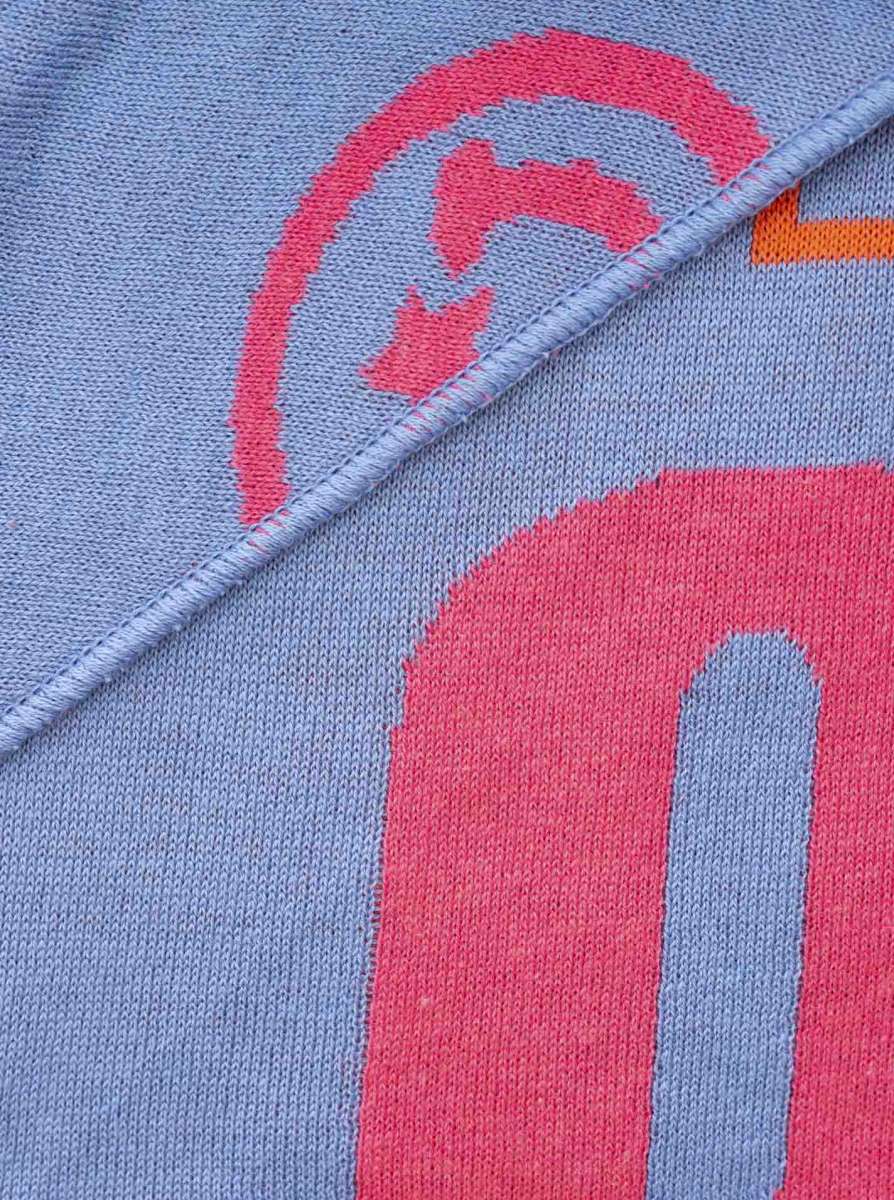 💕 Zwillingsherz Dreieckstuch "Love & Smile" Baumwolle Blau Pink Orange