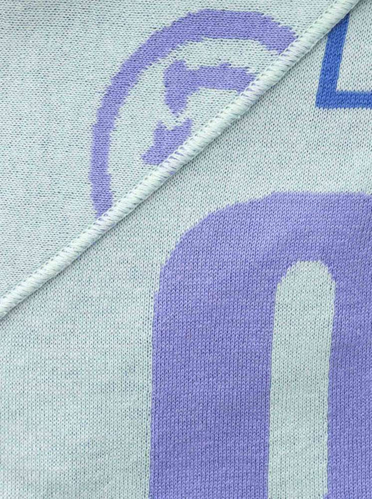 💕 Zwillingsherz Dreieckstuch "Love & Smile" Baumwolle Blau Türkis