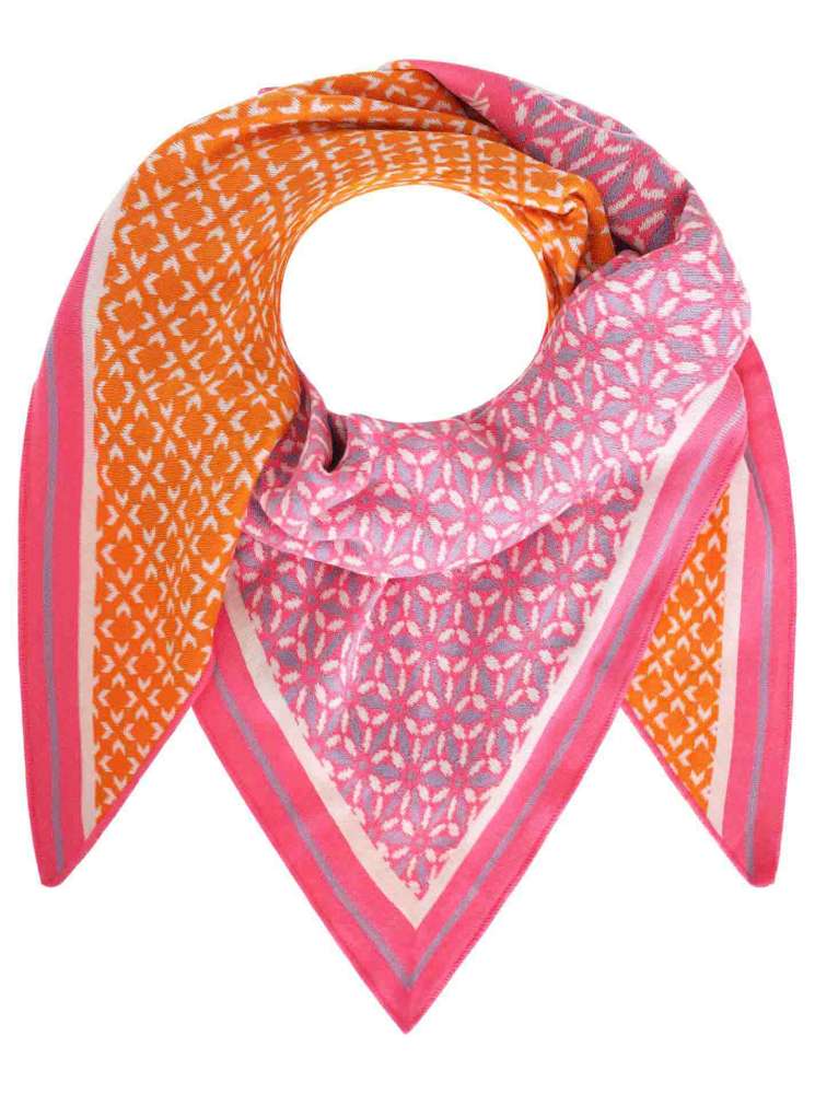 💕 Zwillingsherz Dreieckstuch "Strand 4" Limited Kollektion Baumwolle Pink Orange