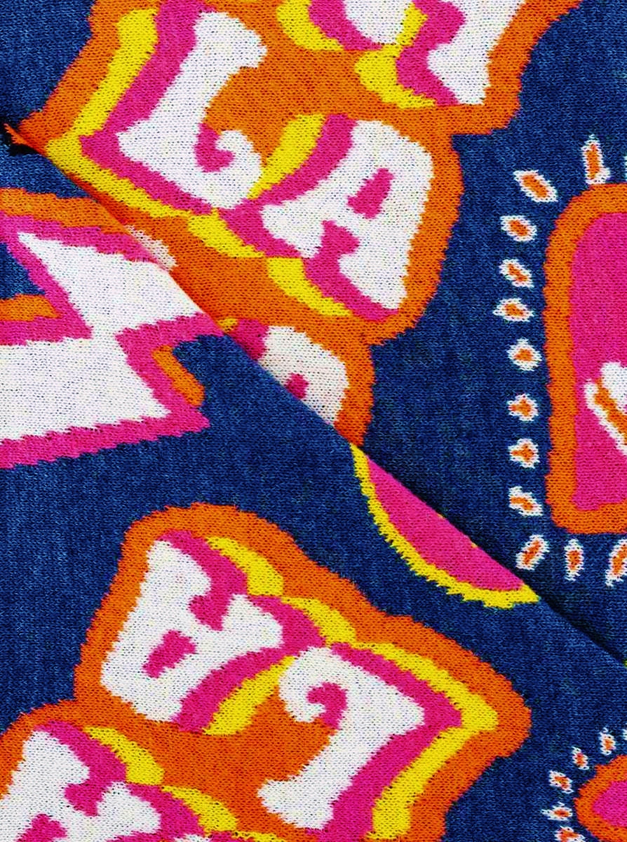 💕 Zwillingsherz Dreieckstuch "Oops" Baumwolle Blau-Bunt
