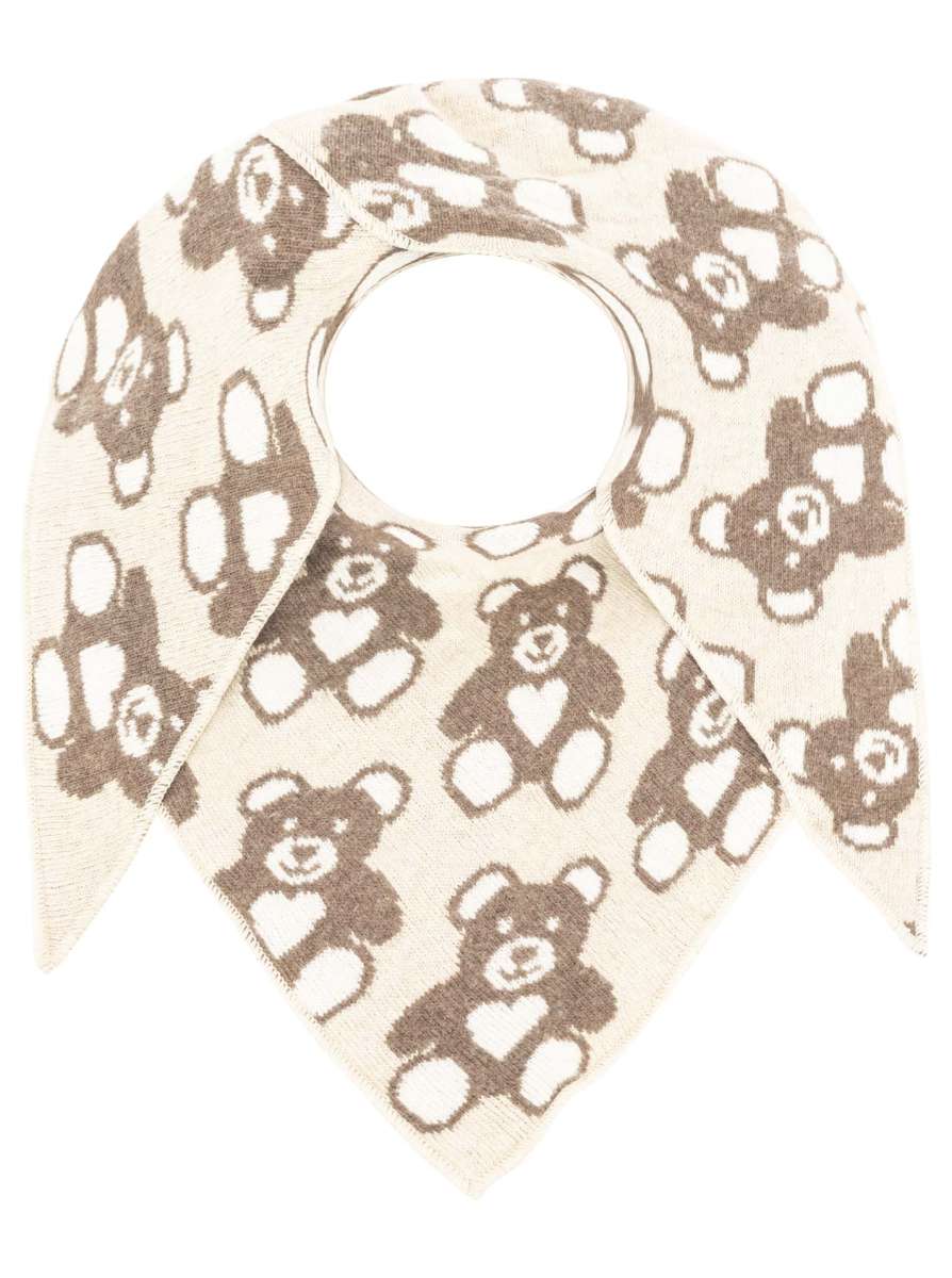 💕 Zwillingsherz Dreieckstuch "Teddy Bär" Wolle Kaschmir Beige