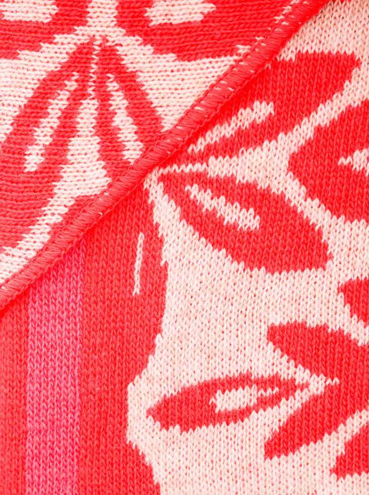 💕 Zwillingsherz Dreieckstuch "Winter Blume" Wolle Kaschmir Pink Rot