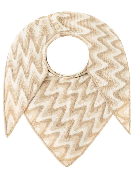 💕 Zwillingsherz Dreieckstuch "Winter Waves" Wolle Kaschmir Beige