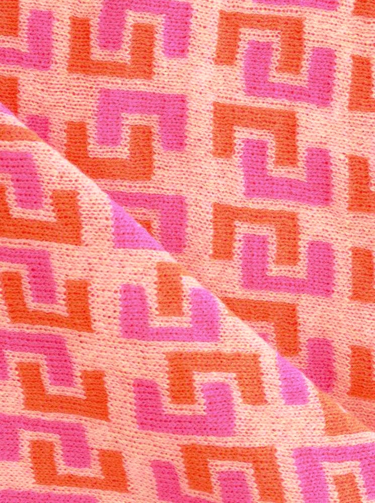 💕 Zwillingsherz Dreieckstuch "Wintermix" Wolle Kaschmir Beige PInk Orange