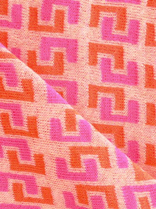💕 Zwillingsherz Dreieckstuch "Wintermix" Wolle Kaschmir Beige PInk Orange