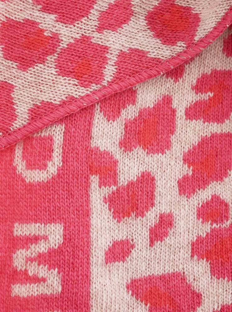 💕 Zwillingsherz Dreieckstuch " Leo Wild Mind" Wolle Kaschmir Beige Pink Orange
