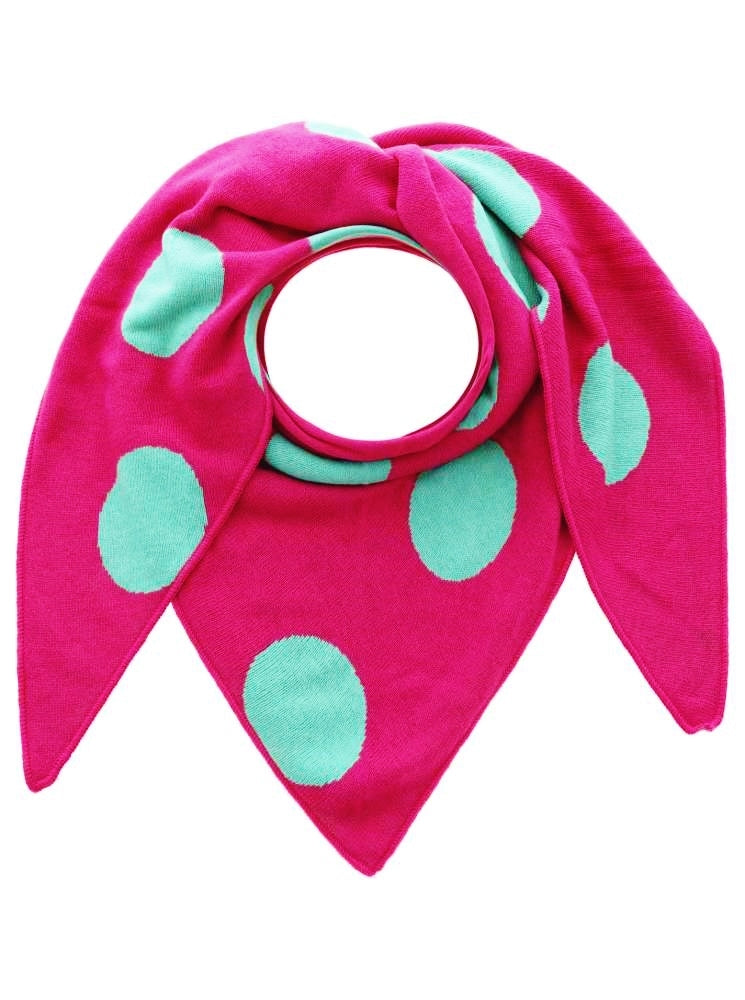 💕 Zwillingsherz Dreieckstuch "Sweet" Wolle Kaschmir Pink Mint