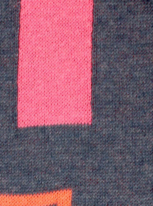 💕 Zwillingsherz Dreieckstuch "Große Schrift" Baumwolle Blau Pink Orange