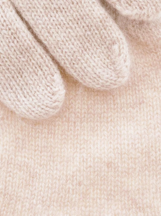 💕 Zwillingsherz Handschuhe 100 % Kaschmir Cashmere Hellbeige