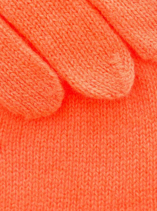 💕 Zwillingsherz Handschuhe 100 % Kaschmir Cashmere Neonorange