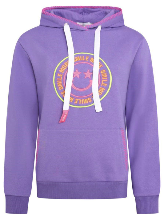 💕 Zwillingsherz Sweatshirt Hoodie "Joana" Sweater Baumwolle Lila