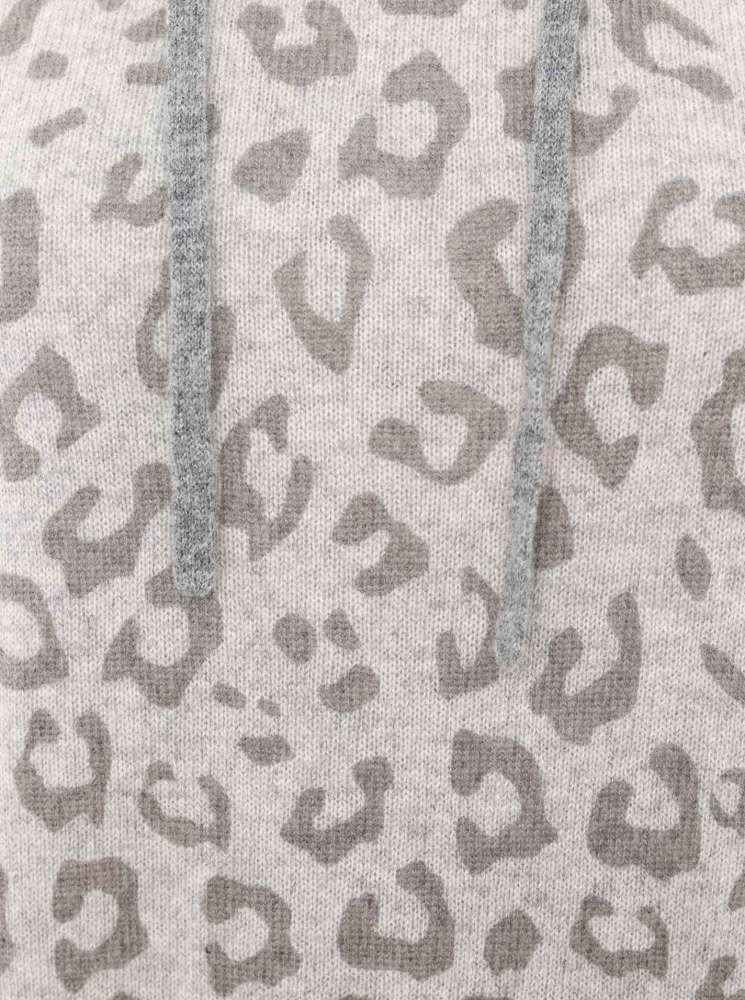 💕 Zwillingsherz Pullover Pulli Hoodie "Leo" 100 % Kaschmir Kapuze Hellgrau