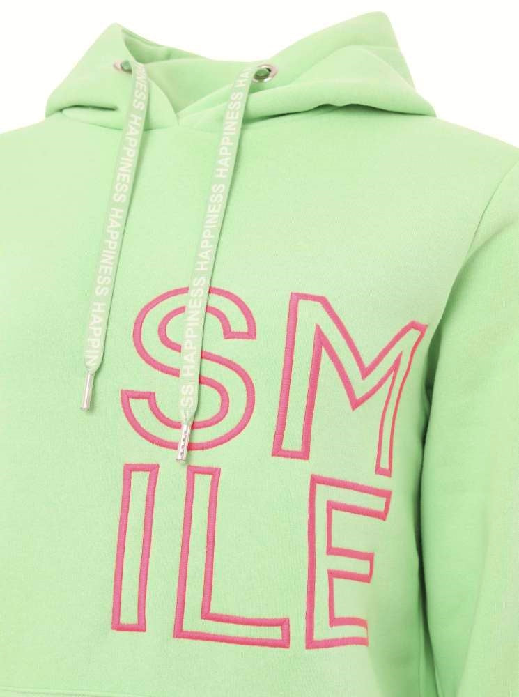💕 Zwillingsherz Sweatshirt Hoodie "Alissa" Sweater Baumwolle Hellgrün