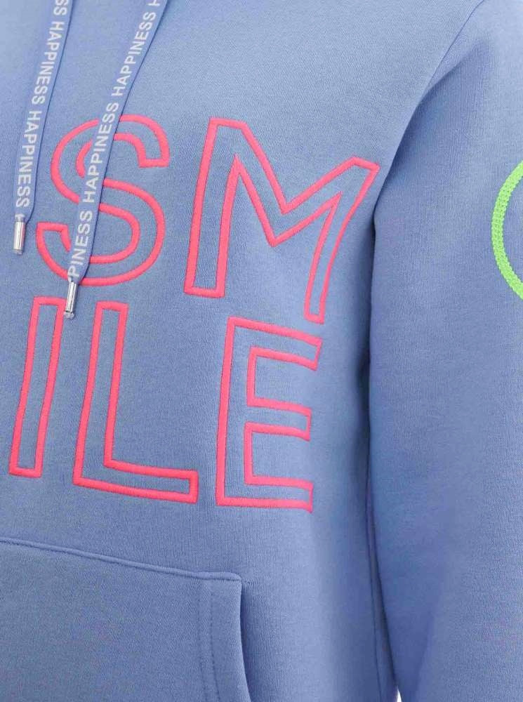 💕 Zwillingsherz Sweatshirt Hoodie "Alissa 2.0" Sweater Baumwolle Blau