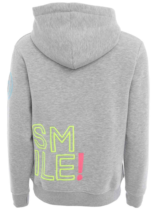 💕 Zwillingsherz Sweatshirt Hoodie "Alissa" Sweater Baumwolle Hellgrau