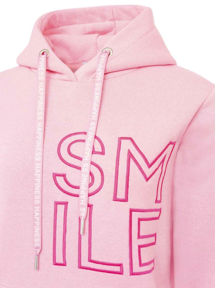 💕 Zwillingsherz Sweatshirt Hoodie "Alissa" Sweater Baumwolle Rosa