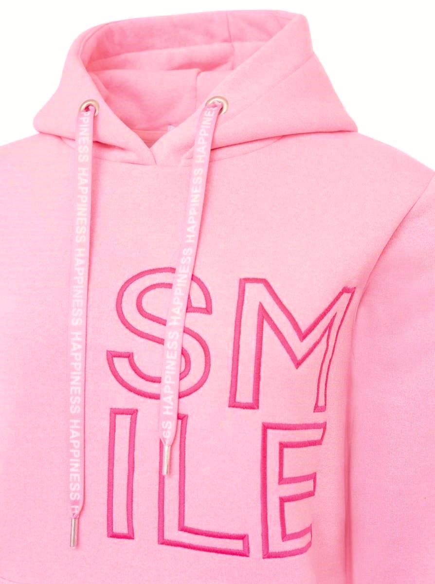 💕 Zwillingsherz Sweatshirt Hoodie "Alissa" Sweater Baumwolle Rosa