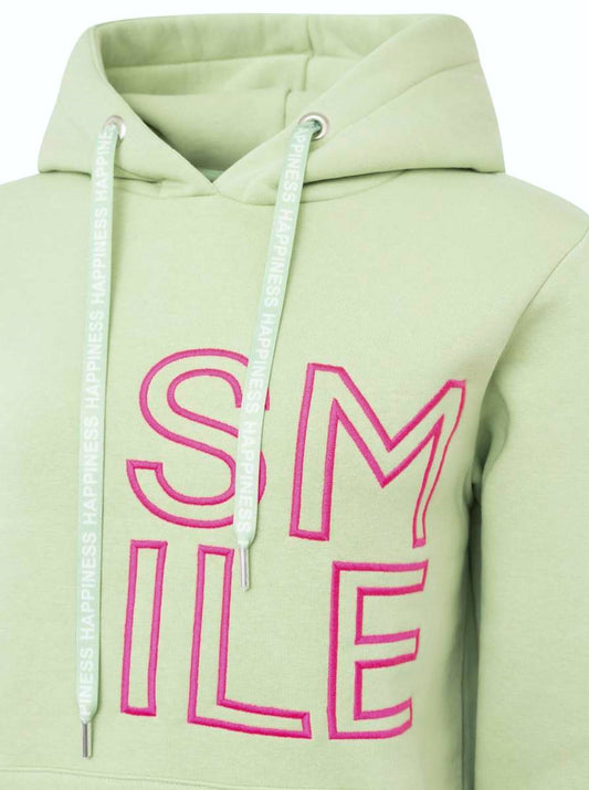 💕 Zwillingsherz Sweatshirt Hoodie "Alissa" Sweater Baumwolle Salbei