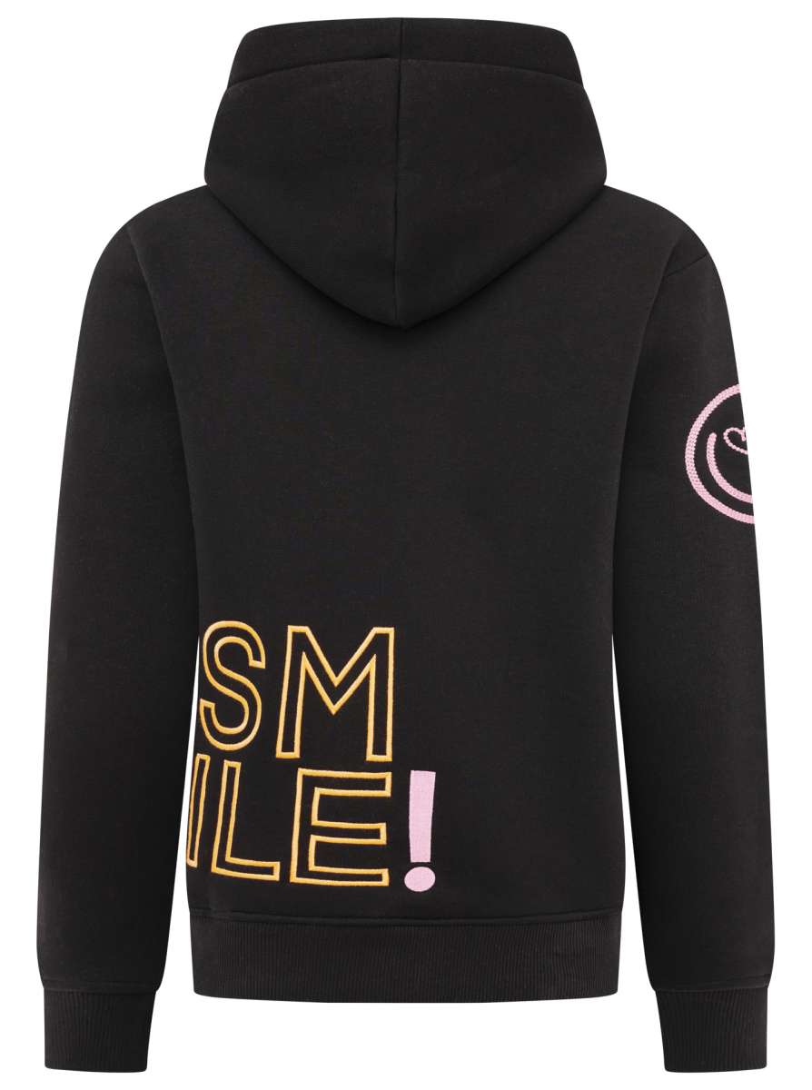 💕 Zwillingsherz Sweatshirt Hoodie "Alissa" Sweater Baumwolle Schwarz